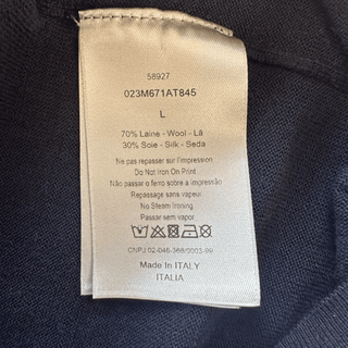 Dior Daniel Arsham Navy Wool Knit Sweater