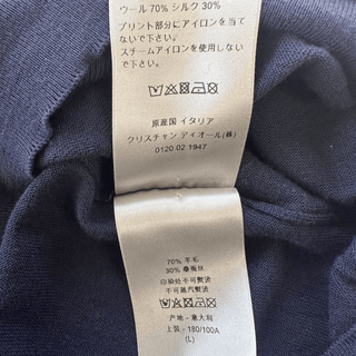 Dior Daniel Arsham Navy Wool Knit Sweater