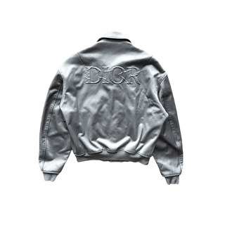 Dior Daniel Arsham Satin Logo Bomber Jacket