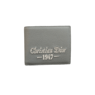 Dior Grey 1947 Calfskin Wallet