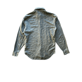 Dior Grey Oblique Silk Blend Button Up Shirt