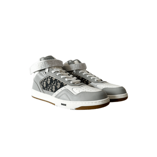 Dior Grey & White Oblique B27 Sneakers