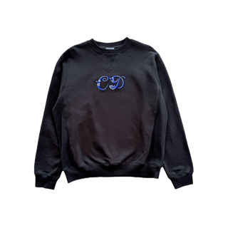 Dior Kenny Scharf Black & Blue Embroidered Logo Sweater