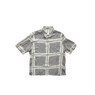 Dior Oblique Silk Short Sleeve Button Up Shirt