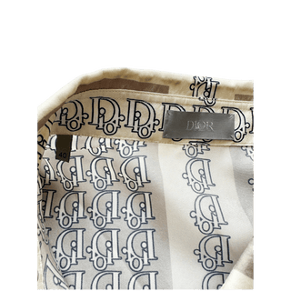 Dior Oblique Silk Short Sleeve Button Up Shirt
