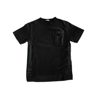 Dior Sacai Black Cotton & Nylon Embroidered Patch T-Shirt