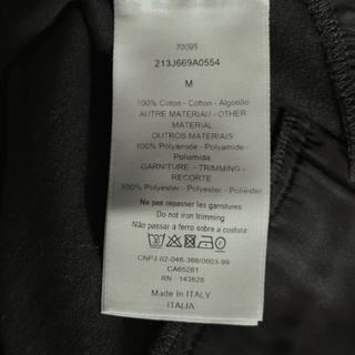 Dior Sacai Black Cotton & Nylon Embroidered Patch T-Shirt
