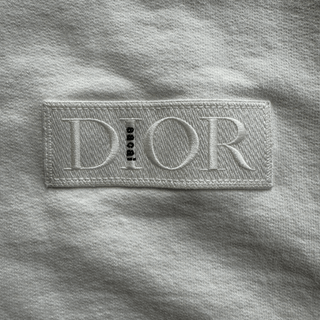 Dior Sacai White Embroidered Patch Sweater
