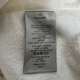Dior Sacai White Embroidered Patch Sweater