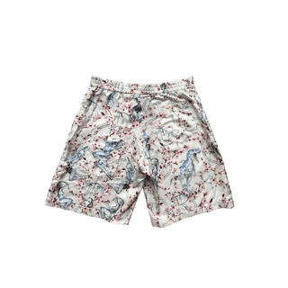 Dior Sorayama Cherry Blossom Spell Out Silk Shorts