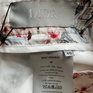 Dior Sorayama Cherry Blossom Spell Out Silk Shorts