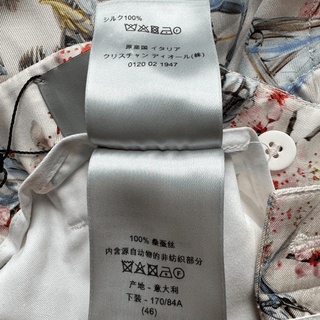 Dior Sorayama Cherry Blossom Spell Out Silk Shorts