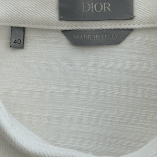 Dior Stussy Cream & Red Ox Logo Denim Button Up Shirt