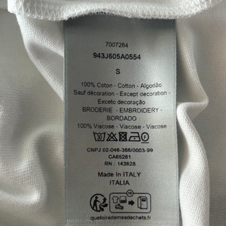 Dior White CD Icon Embroidered T-Shirt