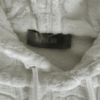 Dior White Oblique Towel Hoodie