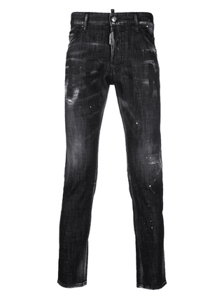 Dsquared2 Icon Printed Cool Guy Jeans in Black