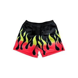 Gallery Dept Black & Multicolor Flame Graphic Zuma Shorts