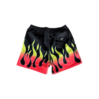 Gallery Dept Black & Multicolor Flame Graphic Zuma Shorts