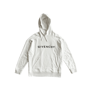Givenchy White & Black Logo Hoodie