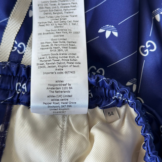 Gucci Adidas Blue & White Monogram Track Shorts