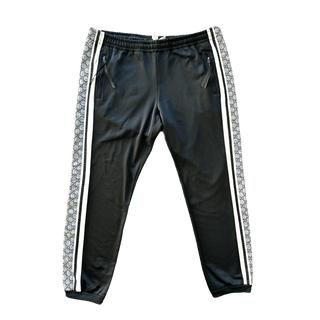 Gucci Black Monogram Striped Track Pants