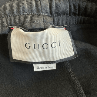 Gucci Black Monogram Striped Track Pants
