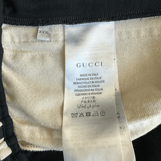 Gucci Black Monogram Striped Track Pants