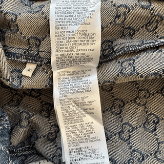 Gucci Blue & White GG Monogram Denim Shorts