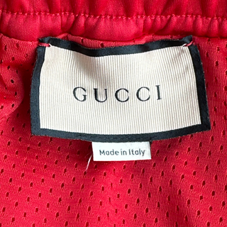Gucci Red & White Striped Logo Trackpants