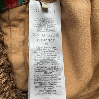 Gucci Tan Monogram Striped Track Pants