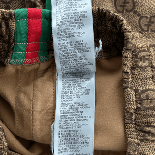 Gucci Tan Monogram Striped Track Pants