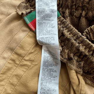 Gucci Tan Monogram Striped Track Pants