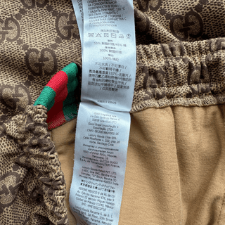 Gucci Tan Monogram Striped Track Pants