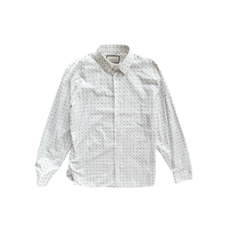Gucci White G Logo Button Up Shirt