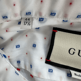 Gucci White G Logo Button Up Shirt