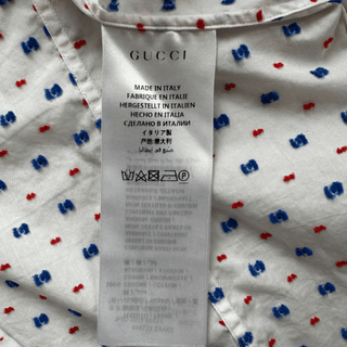 Gucci White G Logo Button Up Shirt