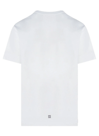 Givenchy Blue Circle Logo Oversized T-Shirt in White