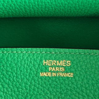 Hermes Bamboo Green Togo & Gold Hardware Birkin 35