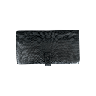 Hermes Black Lizard Bearn Wallet