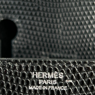 Hermes Black Lizard & Palladium Hardware Birkin 25