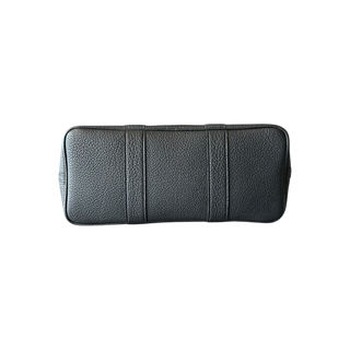 Hermes Blue Canvas & Black Togo Garden Party 30