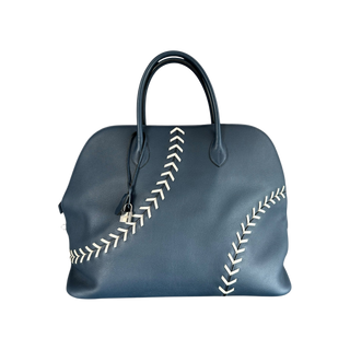 Hermes Blue Togo Baseball Bolide 45