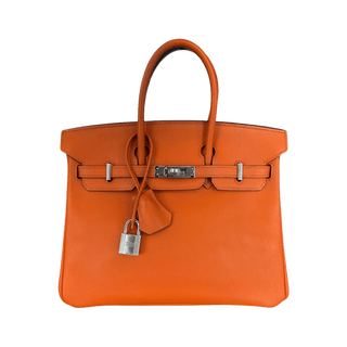 Hermes Orange Epsom & Palladium Hardware Birkin 25