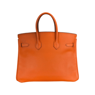 Hermes Orange Epsom & Palladium Hardware Birkin 25