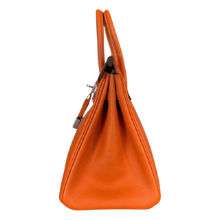 Hermes Orange Epsom & Palladium Hardware Birkin 25
