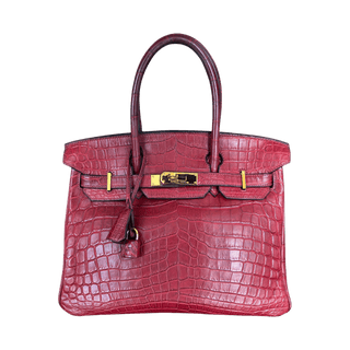 Hermes Red Crocodile & Gold Hardware Birkin 30