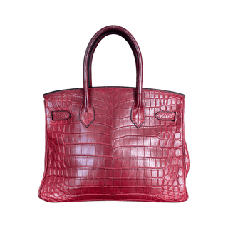 Hermes Red Crocodile & Gold Hardware Birkin 30