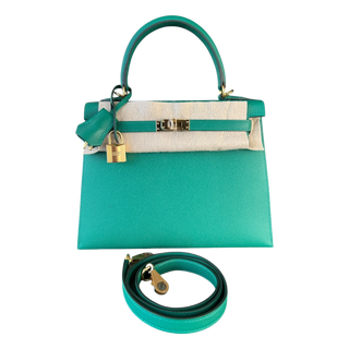 Hermes Vert Jade Epsom & Gold Hardware Kelly 28