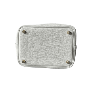Hermes White Clemence Picotin 18