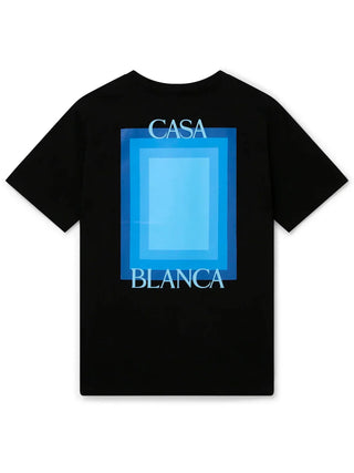 Casablanca Gradient Logo Degrade Screen T Shirt Black
